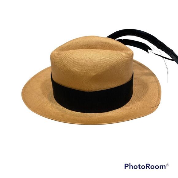 Vintage Adolfo II Fedora Style‎ Hat with Feathers and Hat Band main image 9